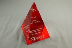 4PL Cast Lucite Pyramid Award