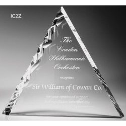 IC2Z10 Acrylic Chiseled Triangle Award